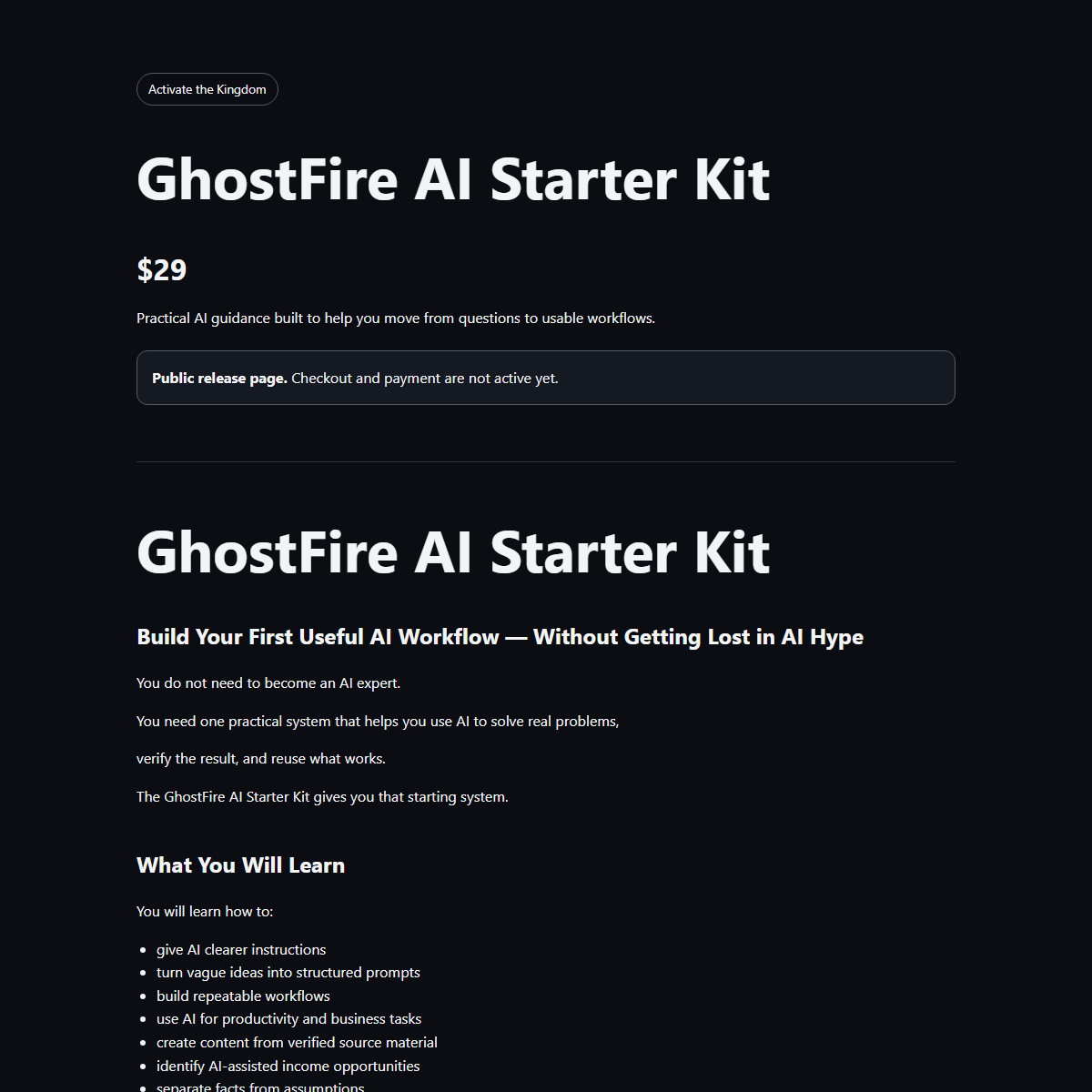 GhostFire AI Starter Kit